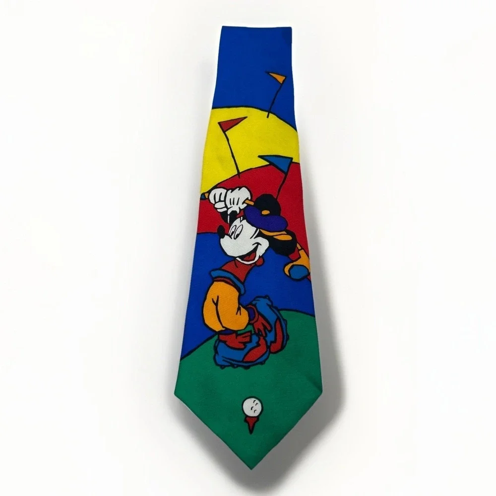 Vintage Mickey & Co Disney Mickey Mouse Golf Tie Balancine Inc‎ 100% Silk